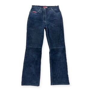 Element Pants Women's Size 30 Blue Lined Western Suede Jeans Boot Cut